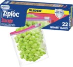 Ziploc Quart Food Storage Slider Bags, Durable, 22 Count (Packaging May Vary) - Image 2