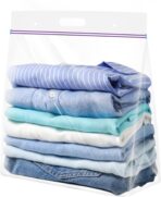 Zipper Storage Bags with Handle and Bottom, Pack of 6, 3 Gallon Heavy Duty Clear Handy Plastic Bag, 16"x18" Reusable Large Zip Storage Bag for Sports, Travel, Moving and Clothes, 3-Mil Thick - Image 2