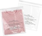 iMailer - 500 Pcs - 9" x 12", Suffocation Warning Self Seal Clear Plastic Poly Bags 1.6 Mil for A4, Letter Sized Documents, Marketing Materials, Clothes-Permanent Glue - Image 2