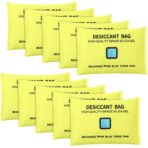10 Packs 100g Rechargeable Silica Gel Desiccant Moisture Absorbing Bag for Storage Bin Indicating Silica Gel Desiccant Packet Reusable Dehumidifier Bag for Home Closet Car (5 x 3.5 Inches) - Image 2