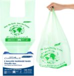100% Compostable Trash Bags, 3 Gallon Compost Bags Small Kitchen Trash Bags with Handle, 100 Count Sturdy Biodegradable Garbage Bags Food Scrap Waste Bags, ASTM D6400, US BPI Certified - Image 2