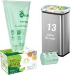 100% Home Compostable Trash Bags 13 Gallon Tall Kitchen, 50 Count, 0.9 Mil, Kitchen Compost Bags, Large Compostable Bags US BPI ASTM D6400 and OK Compost Home Certified - Image 2