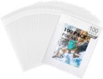 100 Pack Acid-Free Crystal Clear Sleeves Storage Bags for 8x10 Art Prints/Framing Mat Mattes/Photos/Pictures, OPP Sleeves Storage Bags(Bag Size: 8 4/15"/21cmX 11"/28cm) - Image 2