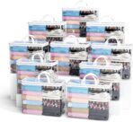 10PACK Clear Zippered Storage Bags for Clothes, 22L Closet Organizers Bag, and Blanket Storage Bags for Bedding, Linen, Blankets, Comforters, Clothing & Toys (White) - Image 2