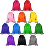 12 Colors Drawstring Backpacks Bulk, Drawstring Bags DIY Waterproof Nylon Cinch Bags for Sports, Gym, Travel, Swimming, Beach, Men&Women, Lightweight, Reusable - Image 2