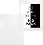 13" X 15" (100 Bags) 2 Mil Clear Reclosable Zip Plastic Poly Bags, 2 Gallons with Resealable Lock Seal Zipper - Image 2