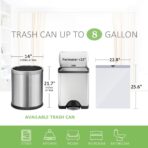 Teivio 8 Gallon 210 Counts Strong Drawstring Trash Bags Garbage Bags, Medium Kitchen Trash Can Bathroom Bin Liners, Plastic Trash Bags for Home Kitchen Office, White - Image 3