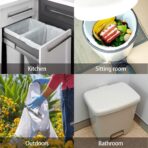 Teivio 8 Gallon 210 Counts Strong Drawstring Trash Bags Garbage Bags, Medium Kitchen Trash Can Bathroom Bin Liners, Plastic Trash Bags for Home Kitchen Office, White - Image 6