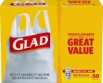 Glad Trash Bags, Tall Kitchen Garbage Bags, 13 Gallon Handle Tie Trash Big for Kitchen, Unscented, 50 Count (Pack of 4) - Image 3