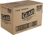 Glad Trash Bags, Tall Kitchen Garbage Bags, 13 Gallon Handle Tie Trash Big for Kitchen, Unscented, 50 Count (Pack of 4) - Image 4