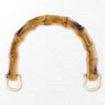 Piutouyar 2pcs U-Shaped Handbag Handles Bamboo Purses Handles Imitation Bamboo Handle Replacement Resin Purse Handbag Handles for Bag Making with Gold Metal Buckle, Brown Color - Image 5