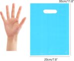 ysmile Colorful Plastic Shopping Bag Small Business Poly Die Cut with Handle Plastic Merchandise Bag for Retail 7.8"x11.8" 100 ct - Image 4