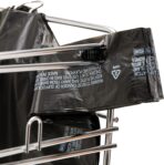 Large Plain Black (400 Count) Embossed T-Shirt Bag, 12 inch X 7 inch X 22 inch, 17 mic, Black Bags with Handled, Bulk, Grocery, Retail, Heavy Duty - Image 5