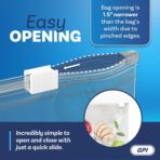 100 Count - Slider Zip Food Storage Sandwich Bags, 6" x 6" (1 Pint) 3 Mil Heavy Duty, Strong & Durable For Freezer Storage, For Sandwiches, Snacks & More. GPI - Image 7