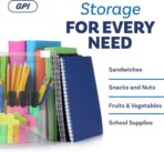 100 Count - Slider Zip Food Storage Sandwich Bags, 6" x 6" (1 Pint) 3 Mil Heavy Duty, Strong & Durable For Freezer Storage, For Sandwiches, Snacks & More. GPI - Image 8