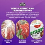 Quart Size Food Storage Bags with Twist Ties – 150 Count Clear Plastic Baggies for Bread, Snacks, Fruits, Nuts – Leak-Resistant, Food Safe, Disposable – by DURRA BEST - Image 6