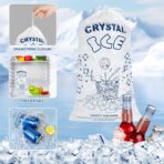 Ice Bags 8lb with Drawstring, 50 Pack Plastic Ice Bags for Ice Storage (2 Mils Thickness) - Image 4