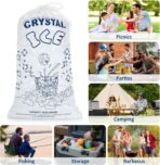 Ice Bags 8lb with Drawstring, 50 Pack Plastic Ice Bags for Ice Storage (2 Mils Thickness) - Image 5
