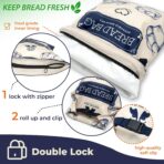 GRIN BY GRIN- Bread Bags 2 Pack Reusable Zipper Bags for Homemade Bread Sourdough Extra Large Freezer Storage - Image 6