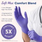 Medical Soft Max™ Nitrile Disposable Gloves, 100 Ct Latex-Free Powder-Free Food Safe Cooking Cleaning Lab Exam Glove - Image 4