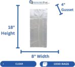 Retail Bags Direct Produce LDPE Poly Vented Bags (With Venting Holes) - 8"x4"x14" - 1000 Bags - 0.80 mil - Clear - Image 3