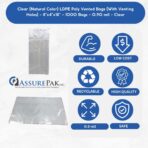 Retail Bags Direct Produce LDPE Poly Vented Bags (With Venting Holes) - 8"x4"x14" - 1000 Bags - 0.80 mil - Clear - Image 4