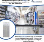 Retail Bags Direct Produce LDPE Poly Vented Bags (With Venting Holes) - 8"x4"x14" - 1000 Bags - 0.80 mil - Clear - Image 6