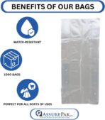 Retail Bags Direct Produce LDPE Poly Vented Bags (With Venting Holes) - 8"x4"x14" - 1000 Bags - 0.80 mil - Clear - Image 7