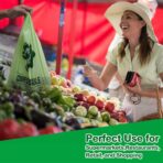 (Small) OrangeBio Certified Home Compostable Shopping Bags, 500 ct, Hold 12 lbs, 8" x 5" x 16.5", Thank You/Grocery/Take Out/T Shirt/To-Go Bags for Retail, Grocery Store - Image 8