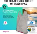 Hippo Sak - Tall Kitchen Garbage Bags with Ergonomic Handles - 13 Gallon Trash Bags Made from Recycled Ocean Bound Plastic - Super Strong and Leak Proof Tall Kitchen Trash Bags (90 Count) - Image 3