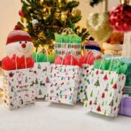 SUNCOLOR 30 Small Christmas Gift Bags With Tissue paper - Image 6