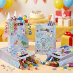 UnicoPak 16 Pack Premium Iridescent Party Favor Bags - 6x3x9 Glitter Goodie Bags for Birthday Party, Wedding - Sturdy Holographic Gift Bags with Auto-lock Bottom, Customizable for Treats & Cookies - Image 5