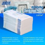 200 Pcs Self Sealing Sterilization Pouches 2.25” x 4” | Dual Indicators Autoclave Sterilizer Bags for Dental Medical Instruments Clean Tools - Image 3