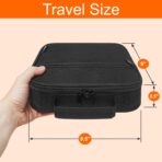 Medium Travel Pill Bottle Organizer, Slim Medicine Bag, Carrier for Medications and Medical Supplies - Black - Image 4