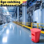 Geiserailie 1 Set 10.6 Gallon Biohazard Trash Can with Foot-Operated Self-Closing Lid, Biohazard Labels & Bags for Lab Industrial Infectious Waste Disposal, Step to Open, Step Again to Close - Image 8