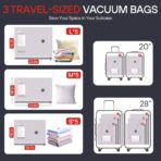VMstr 15-Pack Vacuum Seal Bags for Clothing Travel, Carry-on Size for Luggage Compression Packing, Space Bags with Plug-in Electric Pump - Image 4