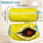 Shoe Washing Machine Bag Laundry Shoe Bag for Washer and Dryer Reusable 2pc Shoe Cleaning Bags for Sneakers 360° Deep Cleaning Machine for All Shoes Types With Self-locking Zipper - Image 7