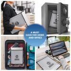 Upgraded Two Pockets Fireproof Document Bag (2000℉), andyer 15”x 11”Waterproof Fireproof Money Bag for Cash with Zipper, Important Document Storage Organizer for Valuables, Legal Documents Safe - Image 8