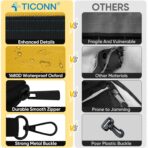 TICONN Tool Pouches with Zipper, 1680D Oxford Small Tool Bags, Waterproof Utility Bag Zipper Pouch for Tool Organizers and Storage (3 Pack Small) - Image 4
