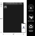 POLYSELLS 100 pcs 12x15.5 Inches Black Poly Mailers Shipping Envelopes, Strong Adhesive Sealing, Waterproof, and Tear-resistant Postal Mailing Bags for Clothing, Books, and Accessories - Image 3