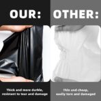 POLYSELLS 100 pcs 12x15.5 Inches Black Poly Mailers Shipping Envelopes, Strong Adhesive Sealing, Waterproof, and Tear-resistant Postal Mailing Bags for Clothing, Books, and Accessories - Image 6