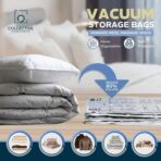 8 Pack Vacuum Storage Bags – 4 XXL & 4 Jumbo Vacuum Seal Bags for Blankets, Comforters, Clothing & Bedding - Space Saver Compression Bags - Image 4