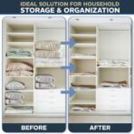 8 Pack Vacuum Storage Bags – 4 XXL & 4 Jumbo Vacuum Seal Bags for Blankets, Comforters, Clothing & Bedding - Space Saver Compression Bags - Image 8