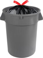 Amazon Basics 30 Gallon Multipurpose Drawstring Trash Bags, 20% Post Consumer Recycled, Black with Red Drawstring, 50 Count - Image 5