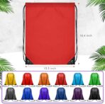 Boao 120 Pieces Drawstring Backpack Bulk Polyester Sport Draw String Bag Gym Cinch Bag for Women Men, 12 Colors - Image 3