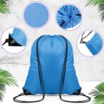 Boao 120 Pieces Drawstring Backpack Bulk Polyester Sport Draw String Bag Gym Cinch Bag for Women Men, 12 Colors - Image 6