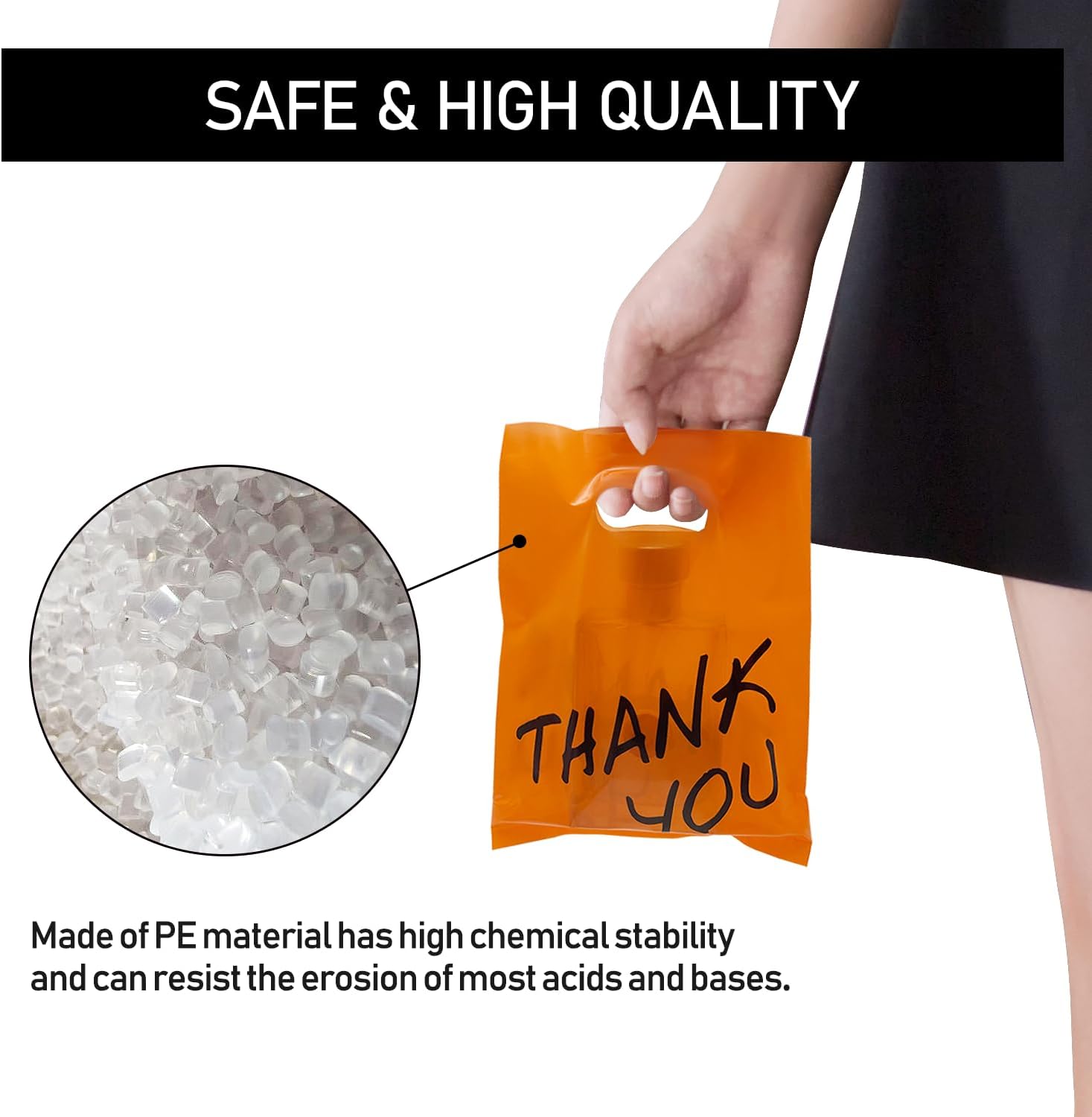 Goodie Bags, 100 PCS 6" x 8" Party Favor Bags, Thank You Bags, Small Gift Bags for Kids, Merchandise Bags for Small Business, Goody Bags for Weddings, Christmas, Halloween, Craft,10 Color - Image 4