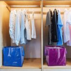 Shappy 6 Pieces Extra Large Reusable Shopping Grocery Bags with Handles Colorful Woven Plastic Waterproof Tote Bags - Image 4