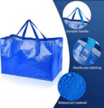 Shappy 6 Pieces Extra Large Reusable Shopping Grocery Bags with Handles Colorful Woven Plastic Waterproof Tote Bags - Image 7