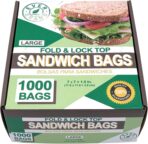 Sandwich Bags with Fold & Lock Top, 7 x 7 inches, 2000 Count Bulk Pack, Food Service - Image 5
